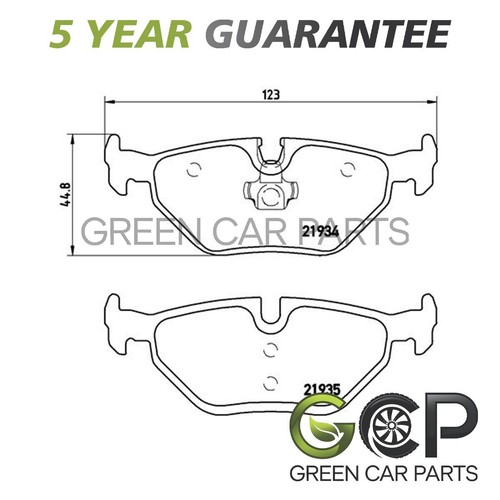 Brake pads set - pads, rear