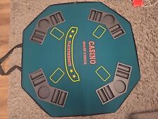 Poker Table 4 Players Octagon Game Table Foldable for Poker Casino Game 