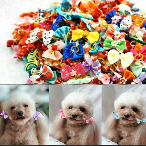 30pcs dog hair bows rubber - 30pcs,