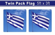 Greek Greece Flag x 2 - Two
