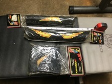 NOS OLD SCHOOL BLACK BMX AEROMAX 2 HANDLEBAR 1 STEM PADS HUFFY SCHWINN MONGOOSE