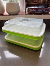 Thickened Sprouter Tray with Lid Germination Nursery Tray Nursery Trays x2
