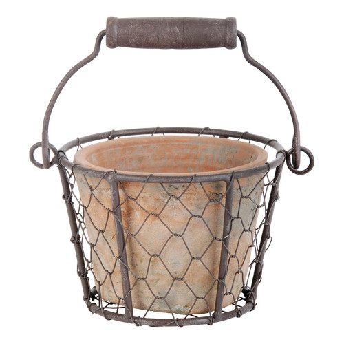 Handmade terracotta plant - terracotta,