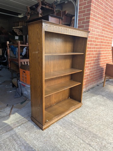 Large solid oak open - oak, bookcase