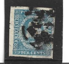 British Guiana 1853 sg 19 fu, 4 margins, blue, cat. £800