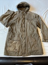 Tom Wolfe Olive Khaki Canvas Parka Coat  XL