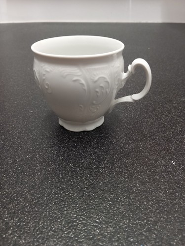 White porcelain teacup - white,