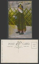 Scottish Boy Playing Bagpipes Kilts Costumes, The Cock of The North Old Postcard