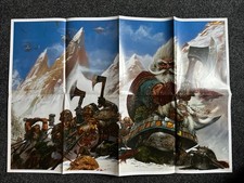 Games Workshop White Dwarf Double Sided Art Poster Warhammer Old World Map ?