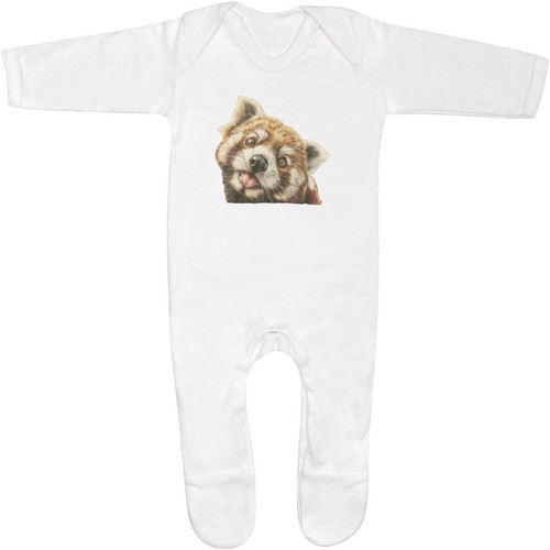 Funny red panda baby - baby, romper
