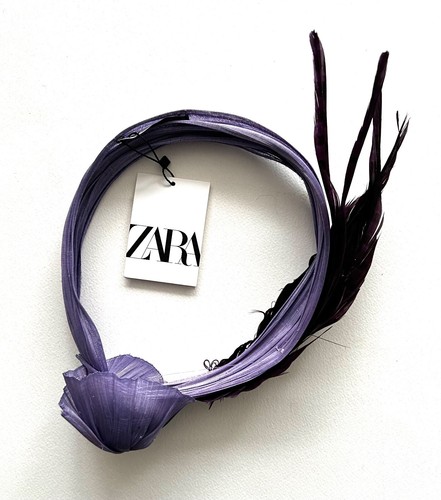 Zara feather silk headband - zara,