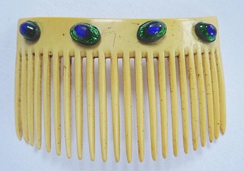 Antique hair comb celluloid - hair,