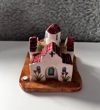 Vintage Antique Ceramic Religious Building Miniature Ornament - slight damage 