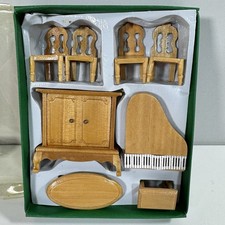Miniature Dolls house Furniture Piano Dining Living Room Wooden 1:12