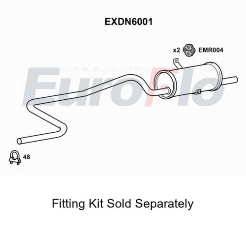 Rear muffler silencer insert - rear,