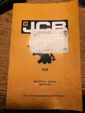 JCB 1CX OPERATORS MANUAL P/N 9821/0717
