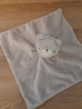 George Asda Grey Teddy Bear Baby Comforter Soother