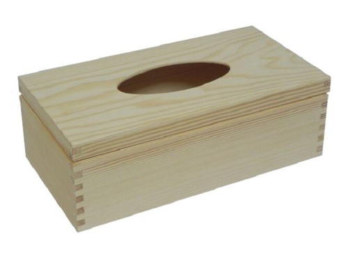 Wooden tissue box wipes - wooden,