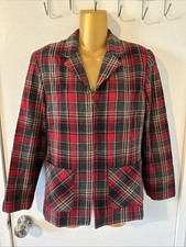 Dressbarn Red Plaid Coat