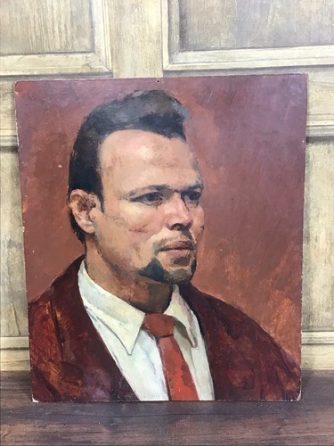 Vintage oil painting portrait - oil,