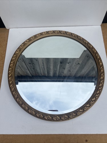 Vintage round wall mirror with - round,