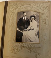 victorian photo album with 33 Photos