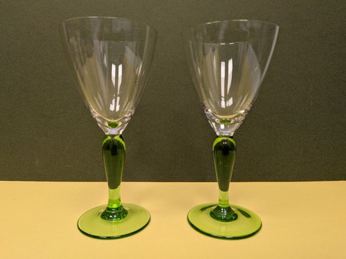 Pair vintage wine glasses - vintage,
