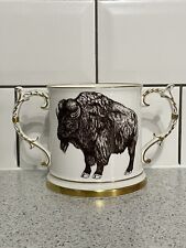 ROSEWOOD CHINA MASONIC RAOB 22ct GOLD DECORATED LOVING CUP NORTH STAFFS 1993 