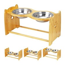 Adjustable Double Bowl Dog Cat