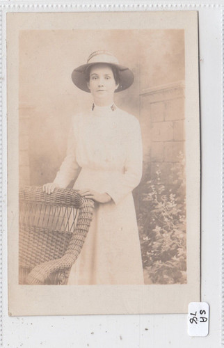 Postcard lady white - lady, salvation