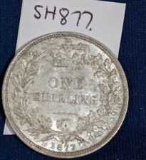 1877 Victoria YH Shilling 1/- Silver (.925) Coin die no 22  GEF condition SH877
