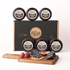 6 x Charcoal Cheddar Cheese Waxed Truckle 200g - Multibuy