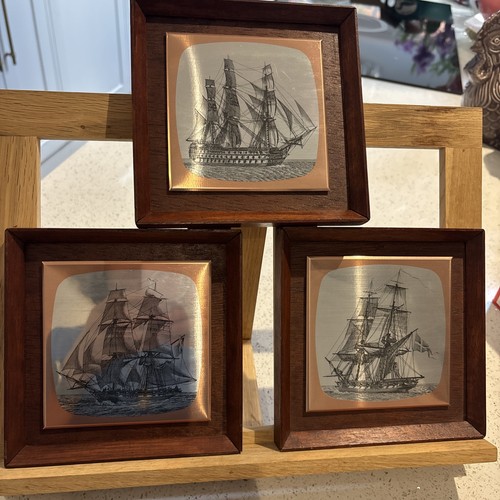 Vintage mcm sailing ships wall - sailing,