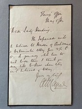 Austen Henry Layard, Archaeologist, SIGNED letter, Foreign Office, circa 1860