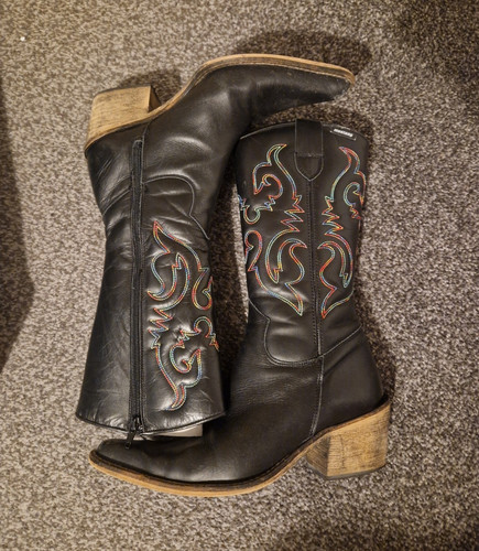 Mustang black leather knee - mustang,