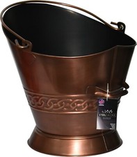 Waterloo Coal Hod Scuttle Fireplace Copper Bucket Fireside Log Wood Ash Storage