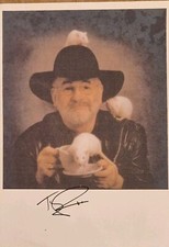 Terry Pratchett - Famed Author - Discworld - signed colour printout A4 AFTAL COA