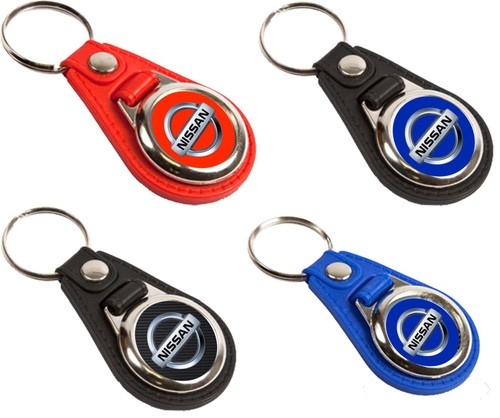 Nissan leather look key fob - leather,