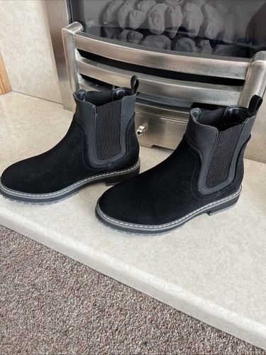 Next faux suede black - faux, ankle