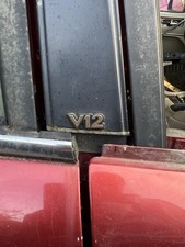 Jaguar X300 XJ12 “V12” B Pillar Gold Badges Pair￼