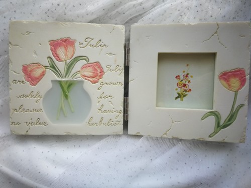 Vintage tulip handcast resin - tulip,