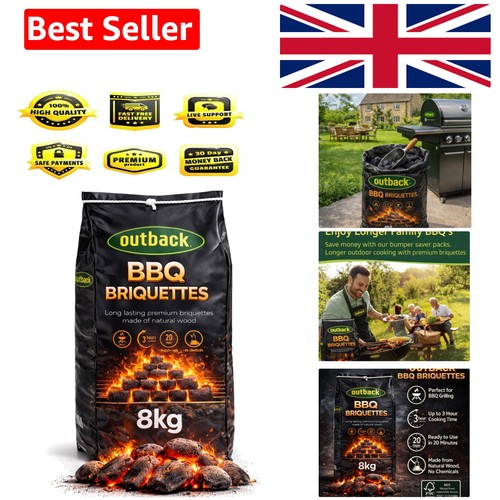 Outback briquettes 8kg - 8kg, bag