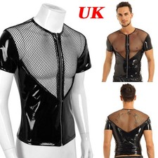 UK Mens Shiny PVC Leather