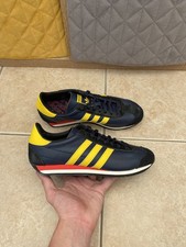 Adidas Originals Country OG Trainers Shoes Night Indigo Yellow BNWOB Size 6.5uk
