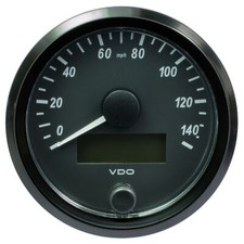 VDO Singleviu Race/Rally 80mm Speedometer Gauge 0-140mph - White Blacklight