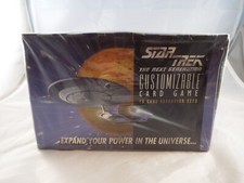 STAR TREK CCG 1994 PREMIERE ALPHA, SEALED BOX OF 36 BOOSTERS (white border)