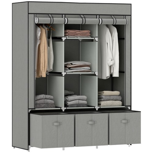 Homcom portable wardrobe - homcom, 5