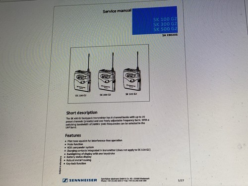 Sennheiser service manual - k6,