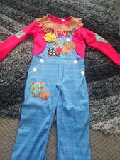 Unisex Scarecrow Fancy Dress Costume Age 5-6 Years Tu