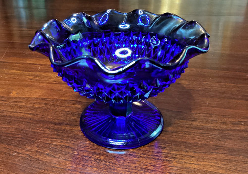Vintage pressed glass - vintage, footed